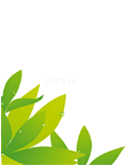 Adorno de hojas verdes de plástico