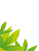 Adorno de hojas verdes de plástico